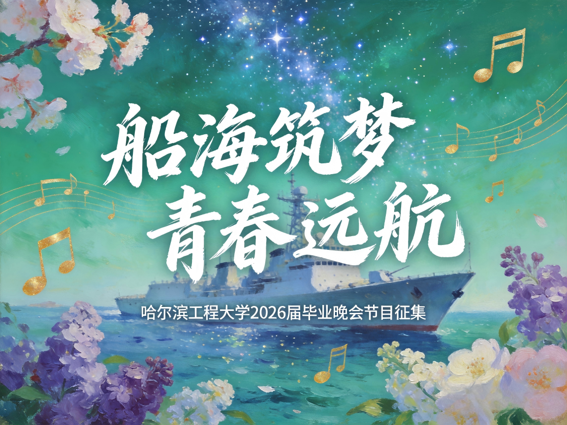 船海筑梦 青春远航｜哈工程2026届毕业晚会节目征集 舞台等你来发光